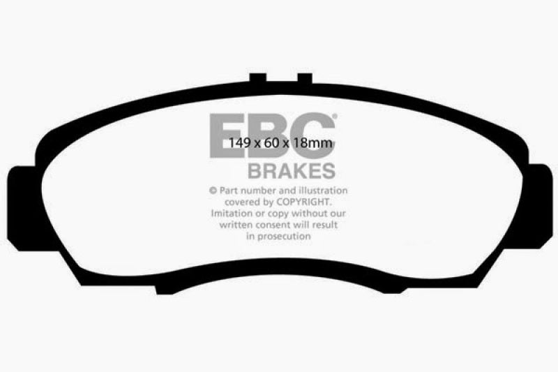 Load image into Gallery viewer, EBC 01-03 Acura CL 3.2 Yellowstuff Front Brake Pads
