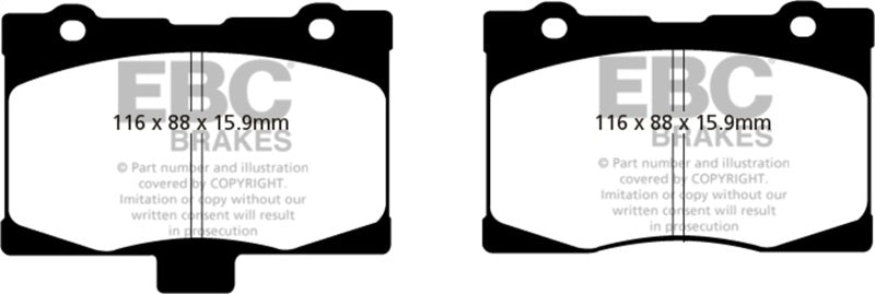 Load image into Gallery viewer, EBC 05-08 Acura RL 3.5 Yellowstuff Front Brake Pads
