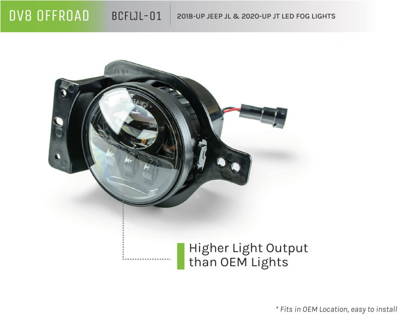 Load image into Gallery viewer, DV8 Offroad 18+ Jeep JL/ Gladiator LED Fog Lights
