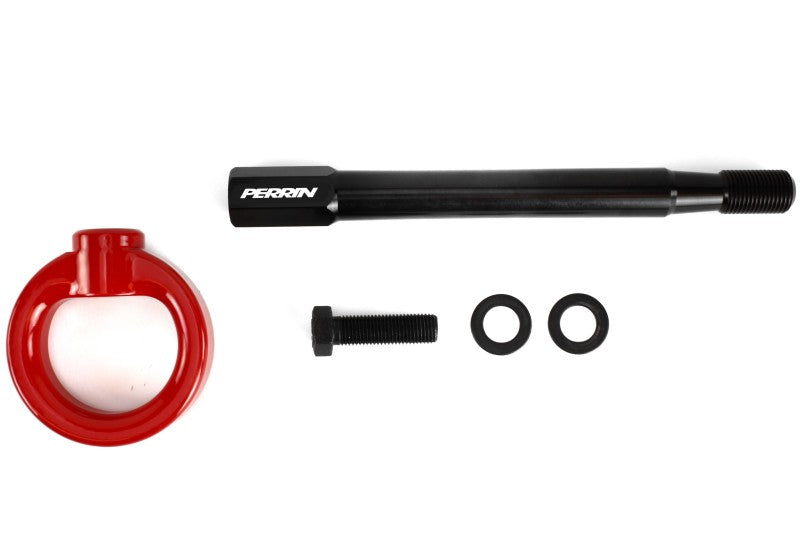 Load image into Gallery viewer, Perrin 08-14 Subaru WRX/STI Tow Hook Kit (Front) - Red
