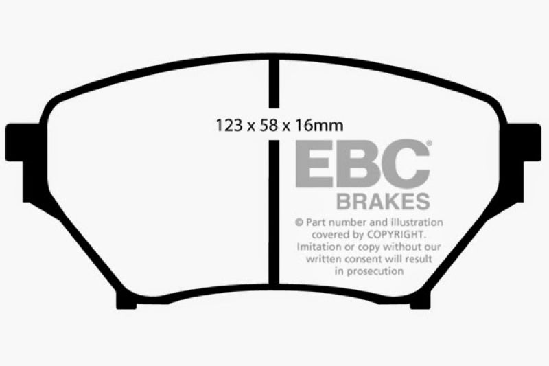 Load image into Gallery viewer, EBC 01-03 Mazda Miata MX5 1.8 (Sports Suspension) Yellowstuff Front Brake Pads
