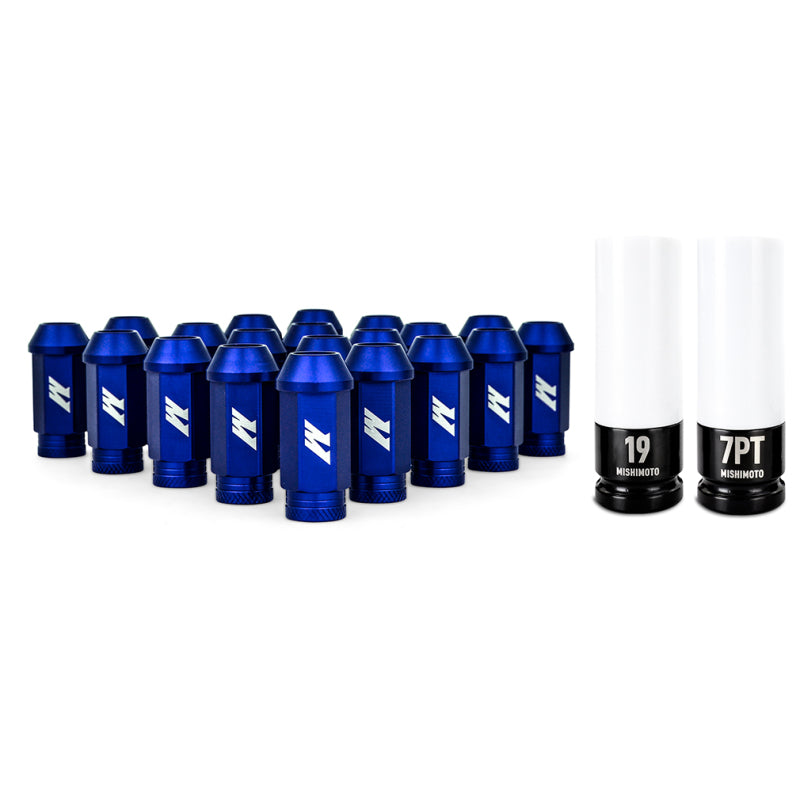 Load image into Gallery viewer, Mishimoto Aluminum Locking Lug Nuts M12x1.25 20pc Set Blue
