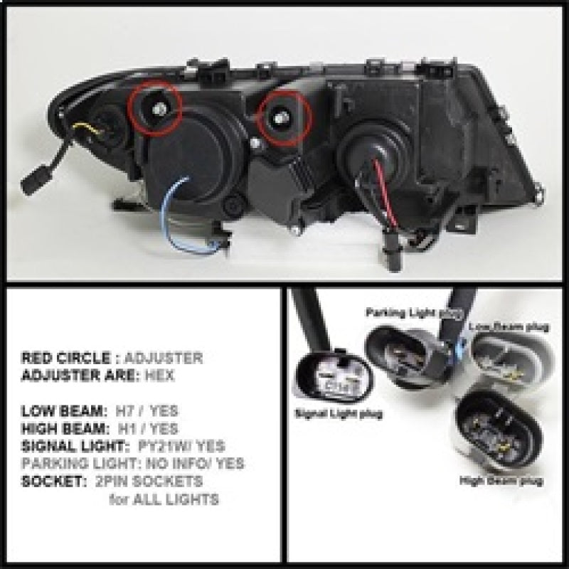 Load image into Gallery viewer, Spyder BMW E46 3-Series 02-05 4DR Projector Headlights 1PC LED Halo Blk PRO-YD-BMWE4602-4D-AM-BK
