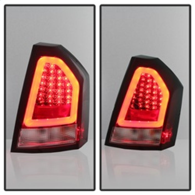 Load image into Gallery viewer, Spyder Chrysler 300C 08-10 V2 Light Bar LED Tail Lights - Red Clear ALT-YD-C308V2-LED-RC

