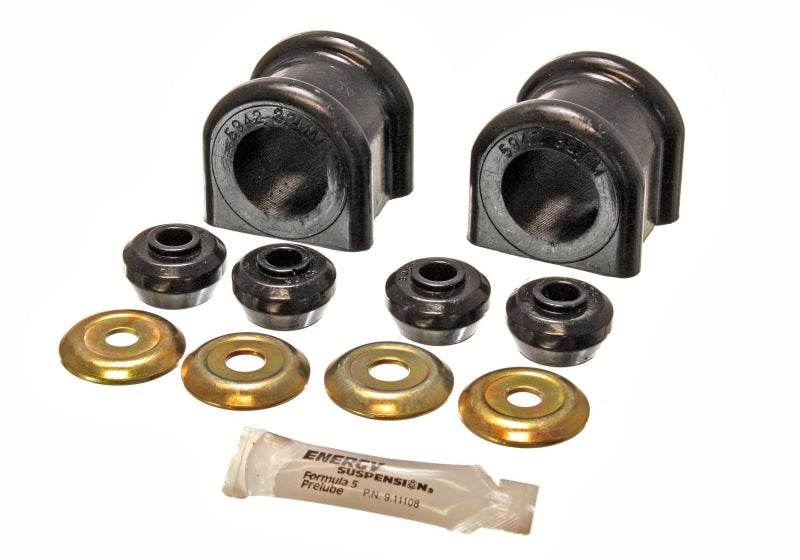 Load image into Gallery viewer, Energy Suspension 2006-08 Dodge Ram 1500/2500/3500 4WD 32mm Black Front Sway Bar Bushing Set

