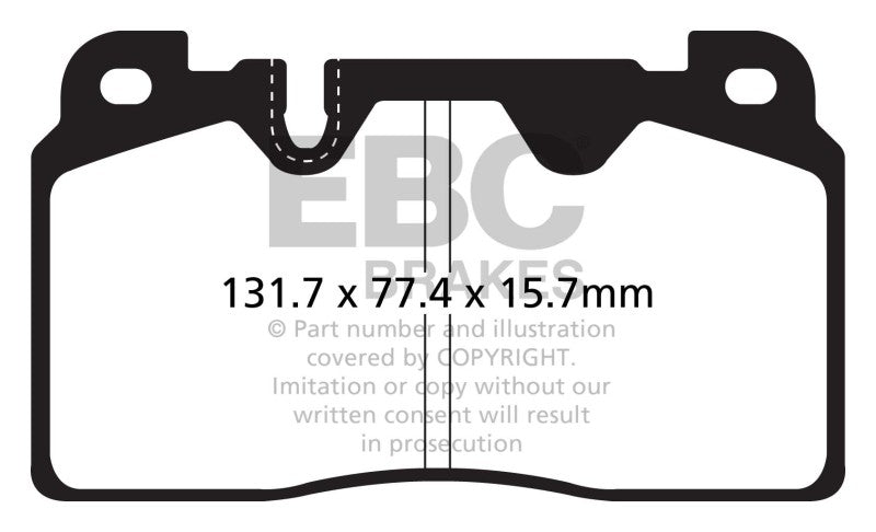 Load image into Gallery viewer, EBC 12+ Audi Q5 2.0 Turbo (Brembo) Yellowstuff Front Brake Pads
