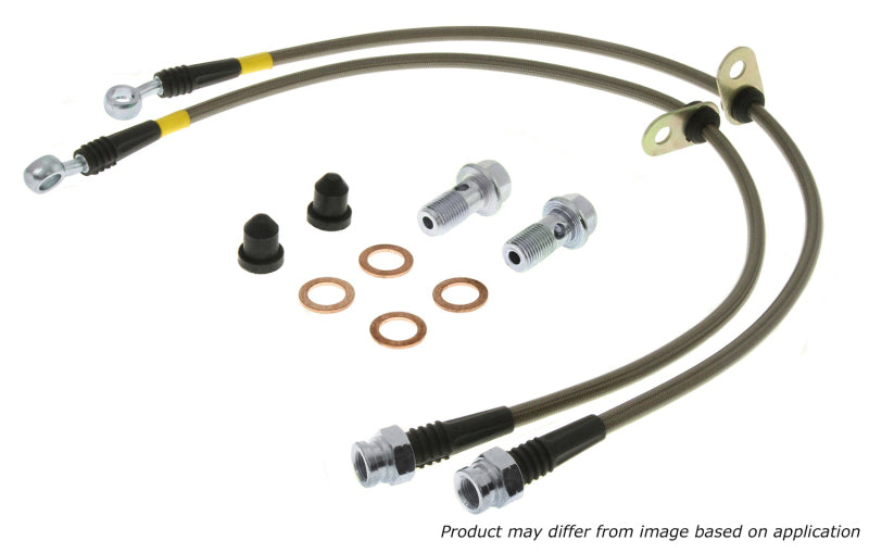 Load image into Gallery viewer, StopTech 92-01 Toyota Camry Stainless Steel Rear Brake Lines

