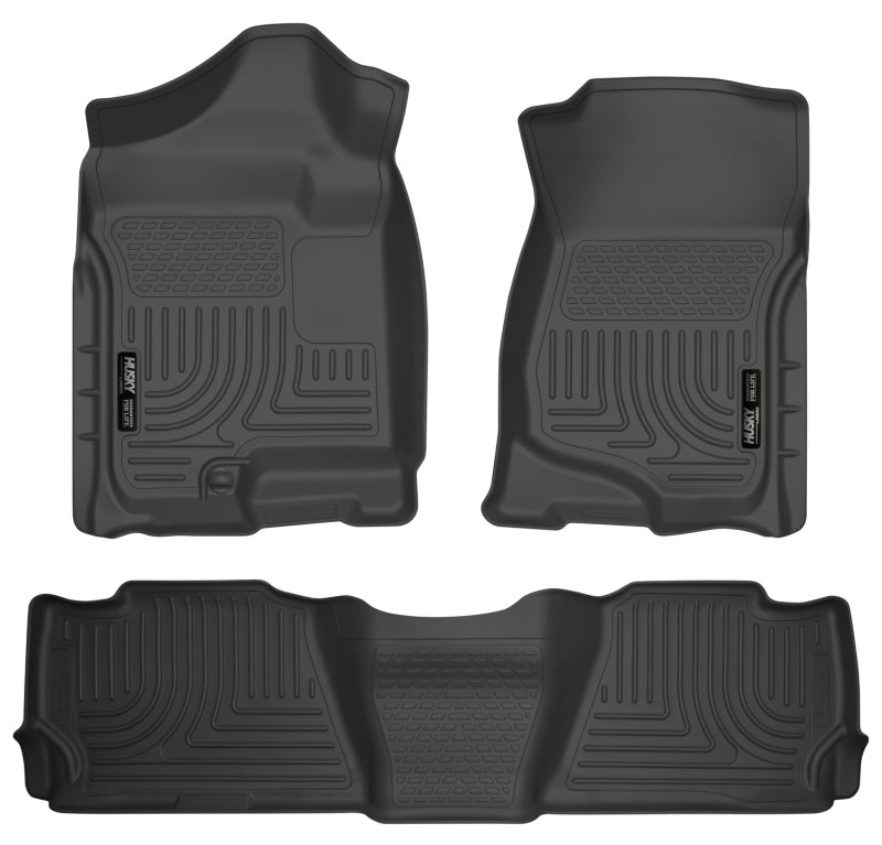 Load image into Gallery viewer, Husky Liners 07-13 GM Escalade/Suburban/Yukon WeatherBeater Black Front &amp; 2nd Seat Floor Liners

