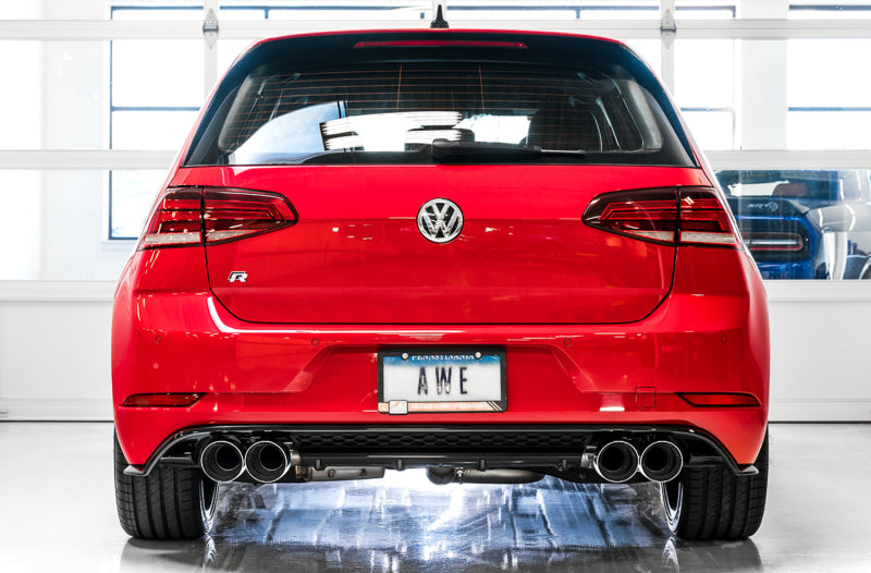 Load image into Gallery viewer, AWE Tuning Volkswagen Golf R MK7.5 SwitchPath Exhaust w/Chrome Silver Tips 102mm
