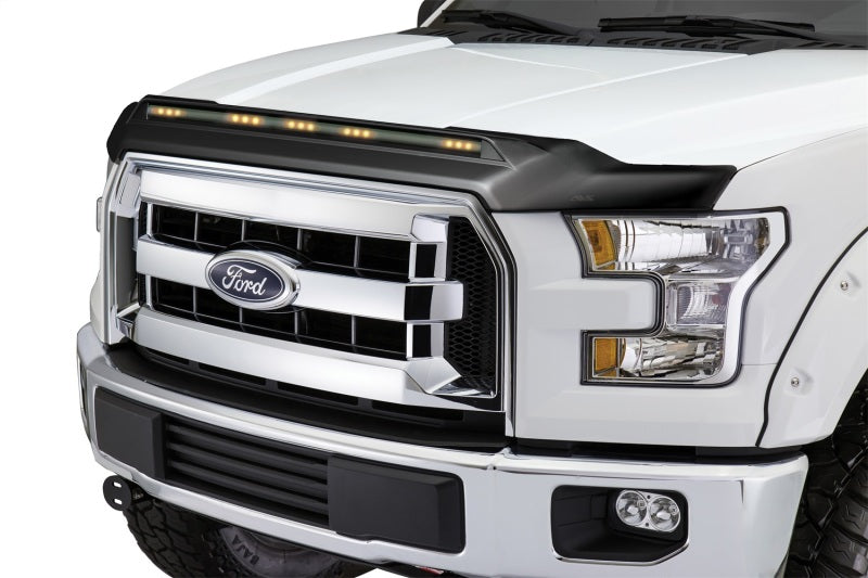 Load image into Gallery viewer, AVS 2015-2019 Ford F150 Aeroskin Low Profile Hood Shield w/ Lights - Black
