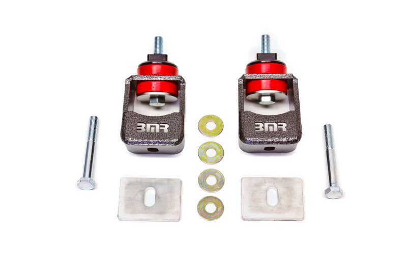Load image into Gallery viewer, BMR 10-15 5th Gen Camaro Motor Mount Kit (Polyurethane) - Black Hammertone (Spacers Not Included)
