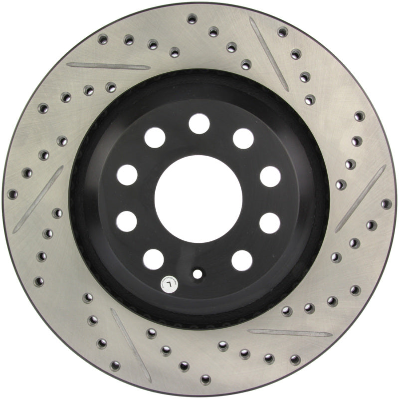 Load image into Gallery viewer, StopTech 09 VW Passat CC / 06-09 Passat Slotted &amp; Drilled Left Rear Rotor
