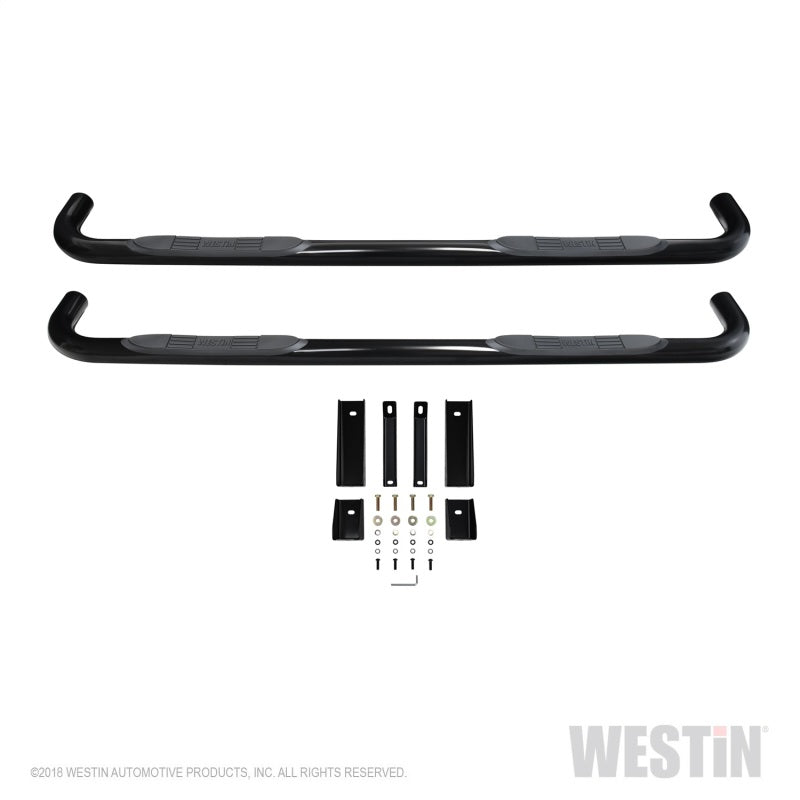 Load image into Gallery viewer, Westin 2019 Chevrolet Silverado/Sierra 1500 Crew Cab E-Series 3 Nerf Step Bars - Black
