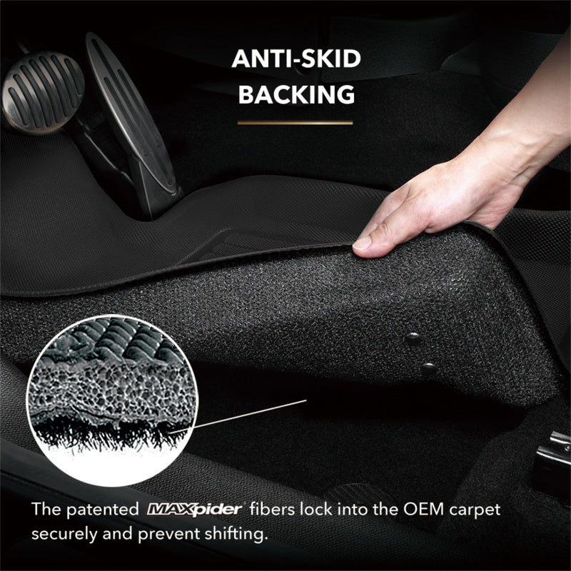 Load image into Gallery viewer, 3D MAXpider 2015-2020 Ford Mustang Kagu 2nd Row Floormats - Black
