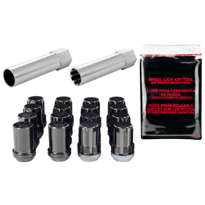 Load image into Gallery viewer, McGard SplineDrive Tuner 4 Lug Install Kit w/Locks &amp; Tool (Cone) M12X1.5 / 13/16 Hex - Black
