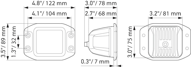 Load image into Gallery viewer, Hella Universal Black Magic 3.2in L.E.D. Cube Kit - Flood Beam (Flush Mount)
