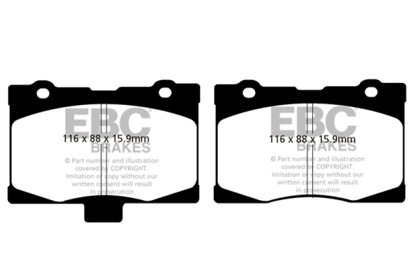 Load image into Gallery viewer, EBC 05-08 Acura RL 3.5 Yellowstuff Front Brake Pads
