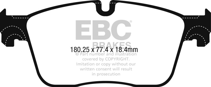 Load image into Gallery viewer, EBC 2016+ Jaguar F-Pace 2.0L TD (180) Yellowstuff Front Brake Pads

