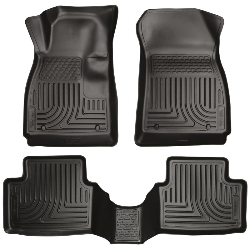 Load image into Gallery viewer, Husky Liners 11-12 Ford Fiesta WeatherBeater Combo Black Floor Liners
