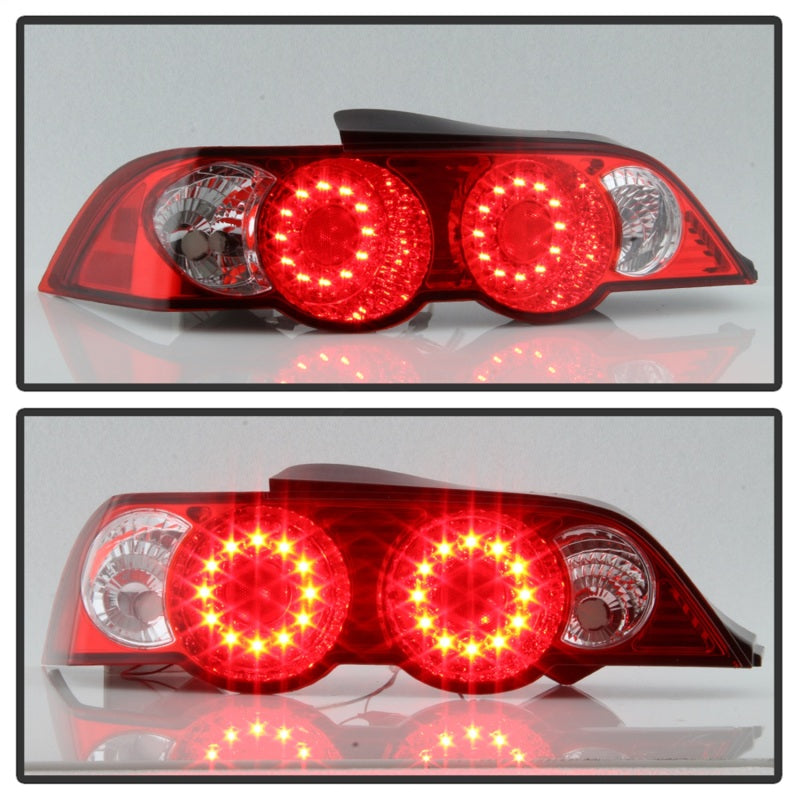 Load image into Gallery viewer, Spyder Acura RSX 02-04 LED Tail Lights Red Clear ALT-YD-ARSX02-LED-RC
