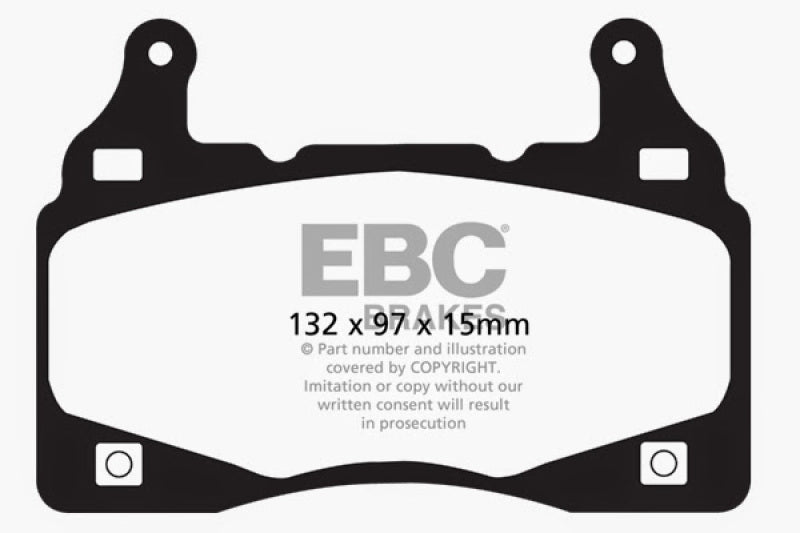 Load image into Gallery viewer, EBC 11-15 Chevrolet Camaro (5th Gen) 6.2 Redstuff Front Brake Pads
