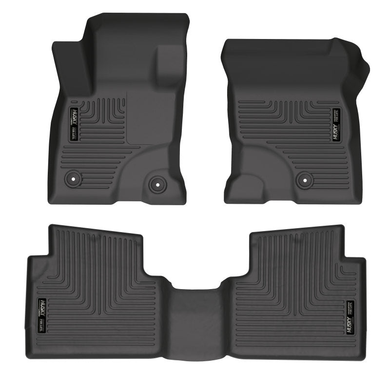 Load image into Gallery viewer, Husky Liners 2022 Ford Escape Hybrid Black Front &amp; 2nd Seat Floor Liners
