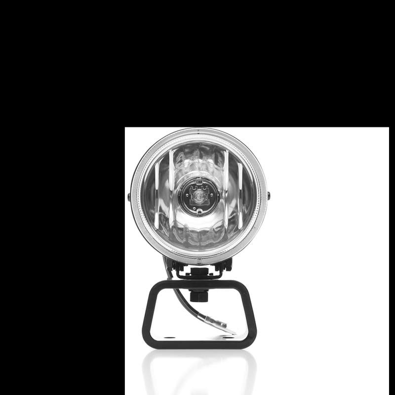 Load image into Gallery viewer, KC HiLiTES Rally 400 4in. Round Halogen Light 55w Spread Beam (Single) - Black
