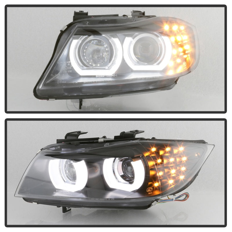 Load image into Gallery viewer, Spyder 09-12 BMW E90 3-Series 4DR HID w/ AFS Only - LED Turn - Black - PRO-YD-BMWE9009-AFSHID-BK
