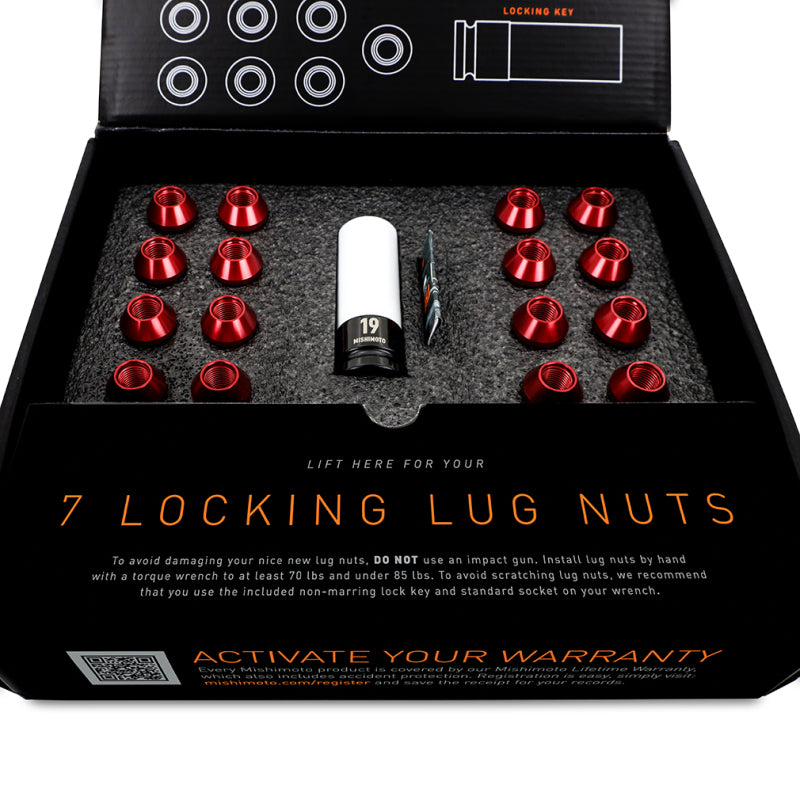 Load image into Gallery viewer, Mishimoto Aluminum Locking Lug Nuts 1/2 X 20 23pc Set Black
