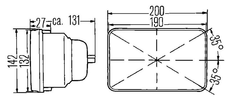Load image into Gallery viewer, Hella E-Code 5in x 7in H4 Conversion Headlamp Kit
