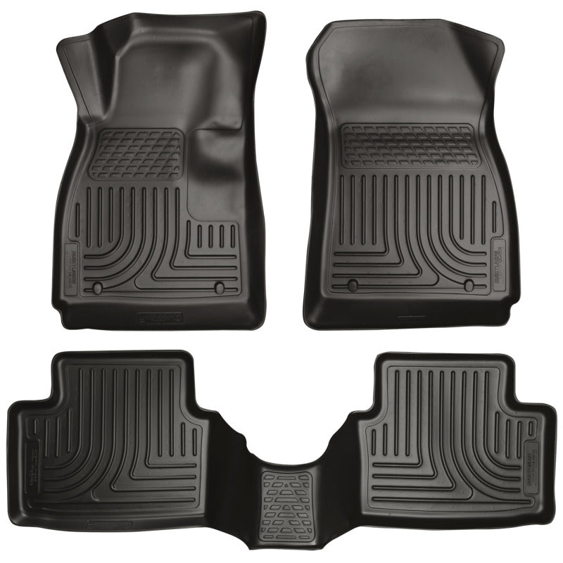 Load image into Gallery viewer, Husky Liners 11-12 Ford Fiesta WeatherBeater Combo Black Floor Liners
