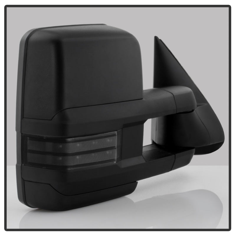 Load image into Gallery viewer, xTune Chevy Silverado 03-06 G2 Heated Smoke LED Signal Telescoping Mirrors MIR-CS03S-G2-PWH-SM-SET
