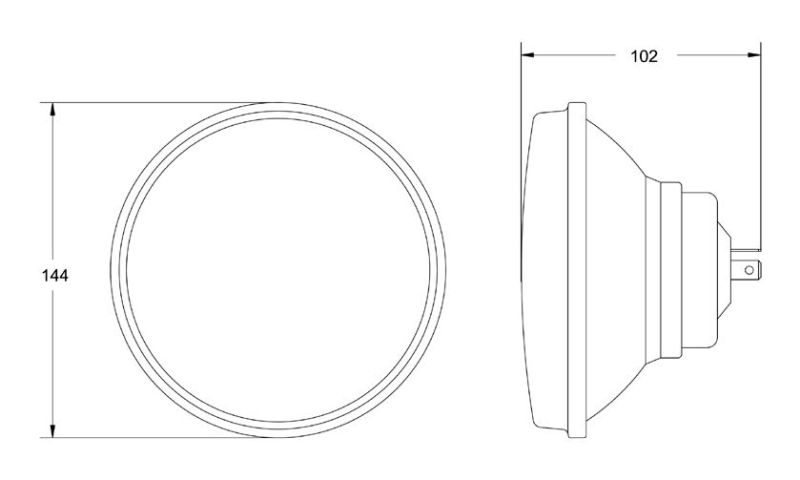 Load image into Gallery viewer, Hella Vision Plus 5-3/4in Round Conversion H4 Headlamp High/Low Beam - Single Lamp
