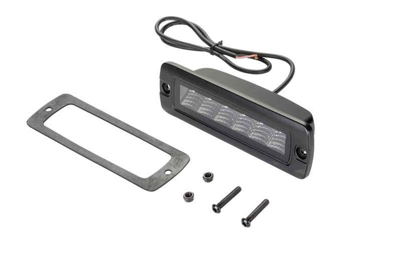 Load image into Gallery viewer, Hella Universal Black Magic 6 L.E.D. Flush Mount Mini Light Bar - Flood Beam
