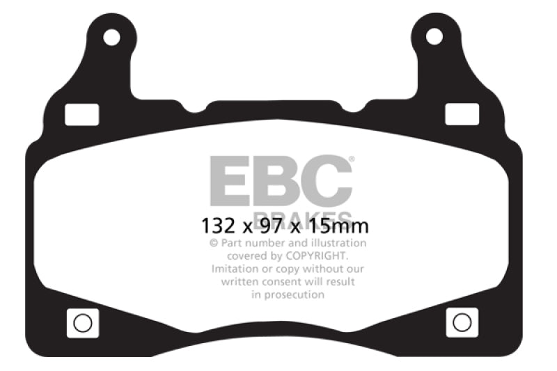Load image into Gallery viewer, EBC 11-15 Chevrolet Camaro (5th Gen) 6.2 Redstuff Front Brake Pads
