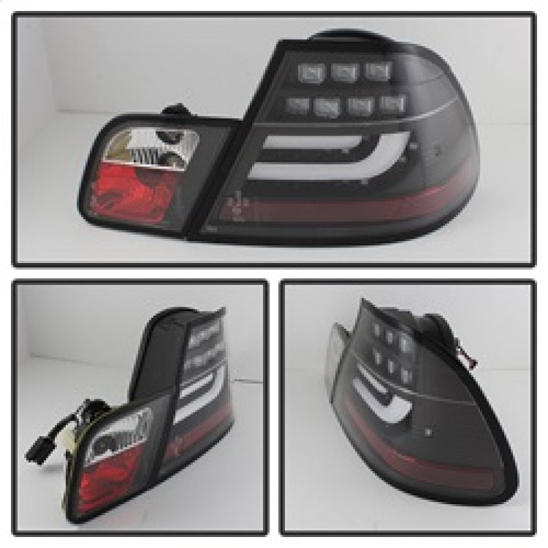 Load image into Gallery viewer, Spyder 04-06 BMW E46 2Dr (Coupe ONLY No Conv.) Lgtbar Styl LED Tail Lghts Blk ALT-YD-BE4604-LBLED-BK
