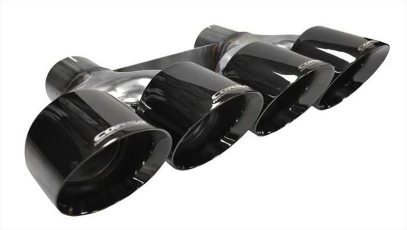 Load image into Gallery viewer, Corsa 15-15 Chevrolet Corvette 6.2L V8 Quad 45in Polished Black Pro-Series Tip Kit

