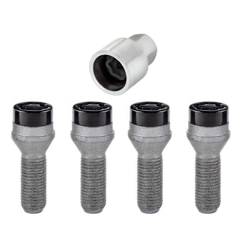 Load image into Gallery viewer, McGard Wheel Lock Bolt Set - 4pk. (Cone Seat) M14X1.5 / 17mm Hex / 31.0mm Shank Length - Black
