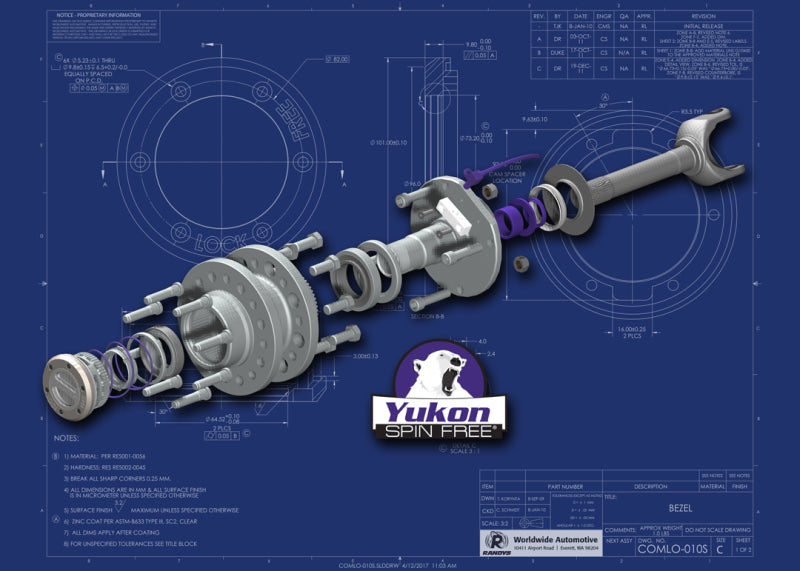 Load image into Gallery viewer, Yukon Gear Spin Free Locking Hub Conversion Kit For Dana 60 &amp; Aam / 00-08 SRW Dodge
