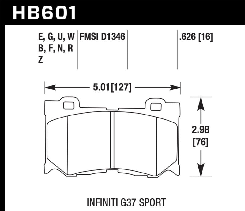 Load image into Gallery viewer, Hawk 2009-2013 Infiniti FB50 Sport HPS 5.0 Front Brake Pads
