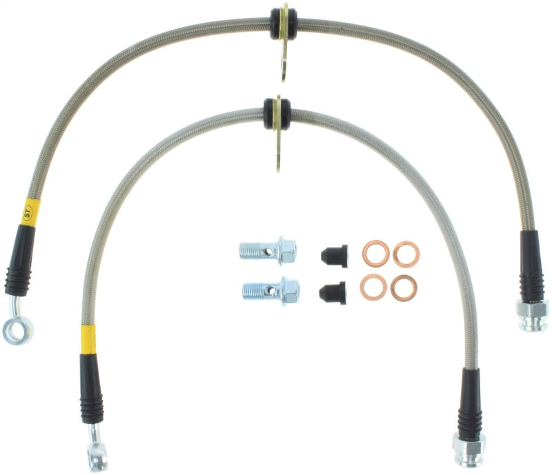 Load image into Gallery viewer, StopTech 99-00 Civic Si w/Rear Disc Brakes Front SS Brake Lines
