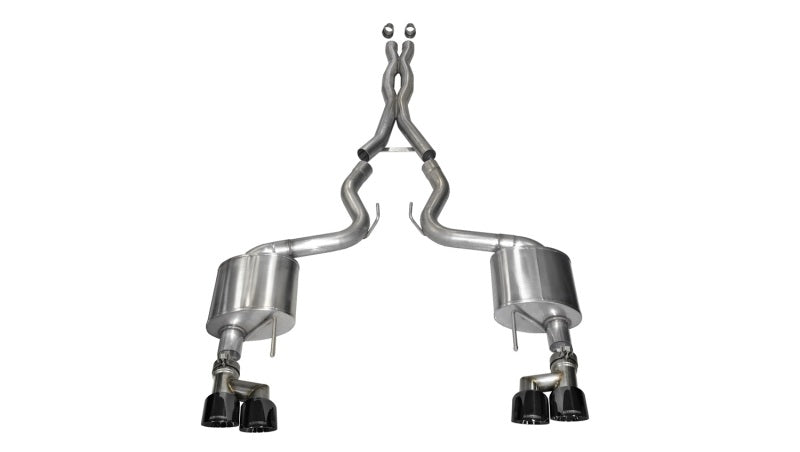 Load image into Gallery viewer, Corsa 15-16 Ford Mustang GT 5.0 3in Cat Back Exhaust Black Quad Tips (Xtreme)

