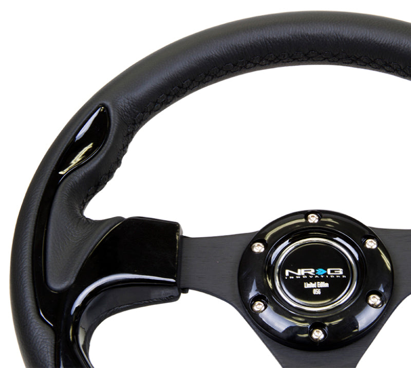 Load image into Gallery viewer, NRG Reinforced Steering Wheel (320mm) Blk w/Gloss Black Trim
