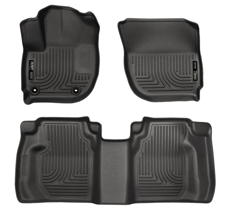 Load image into Gallery viewer, Husky Liners 15 Honda Fit Weatherbeater Black Front and Second Seat Floor Liners
