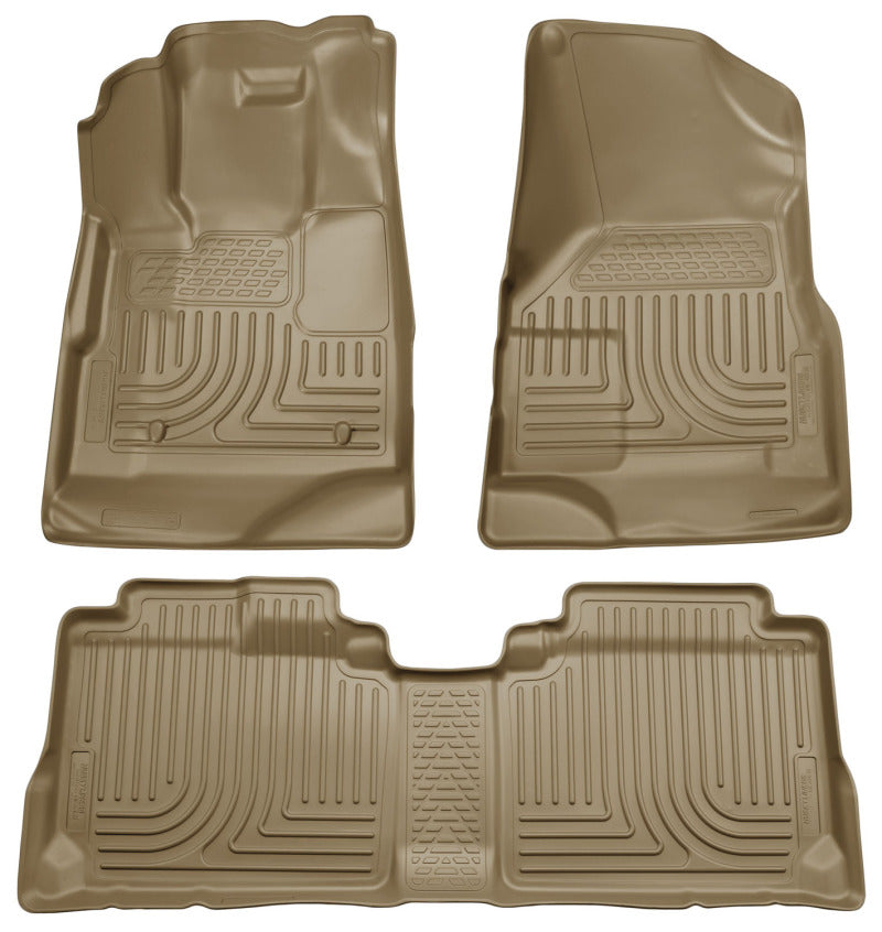 Load image into Gallery viewer, Husky Liners 09-12 Ford Escape/Mazda Tribute (Base/Hybrid) WeatherBeater Combo Tan Floor Liners
