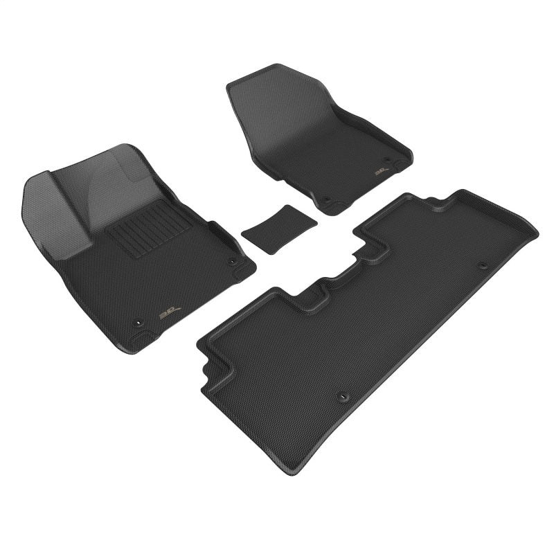Load image into Gallery viewer, 3D MAXpider 2022 Kia EV6 Kagu 1st &amp; 2nd Row Floormat - Black

