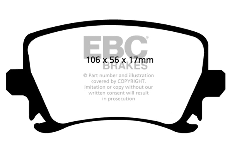 Load image into Gallery viewer, EBC 06-13 Audi A3 2.0 Turbo (Girling rear caliper) Redstuff Rear Brake Pads
