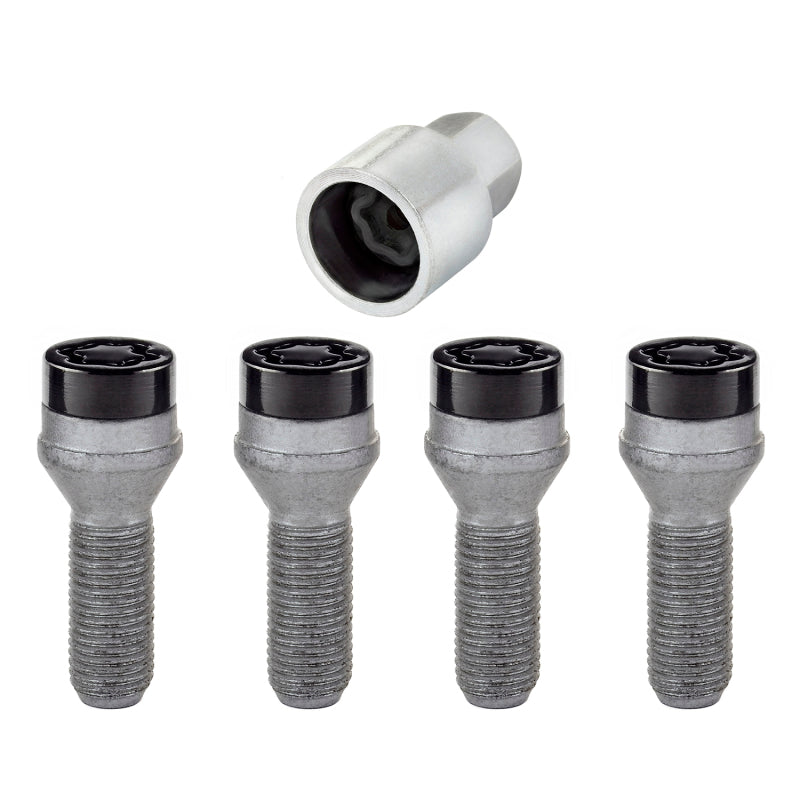Load image into Gallery viewer, McGard Wheel Lock Bolt Set - 4pk. (Cone Seat) M14X1.5 / 17mm Hex / 31.0mm Shank Length - Black
