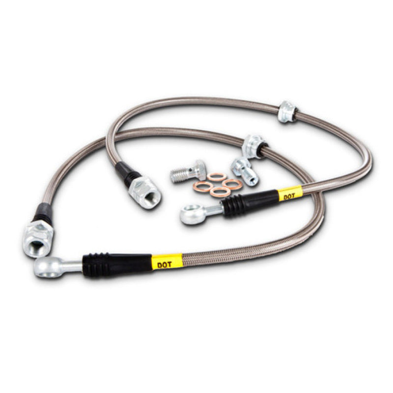 Load image into Gallery viewer, StopTech 92-01 Toyota Camry Stainless Steel Rear Brake Lines
