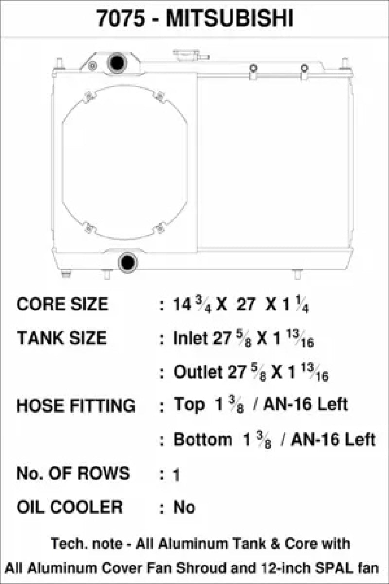 Load image into Gallery viewer, CSF 96-07 Mitsubishi Evo 4/5/6/7/8/9 Full-Slim Radiator w/12in Fan &amp; Shroud/-16AN &amp; Slip On Fitting
